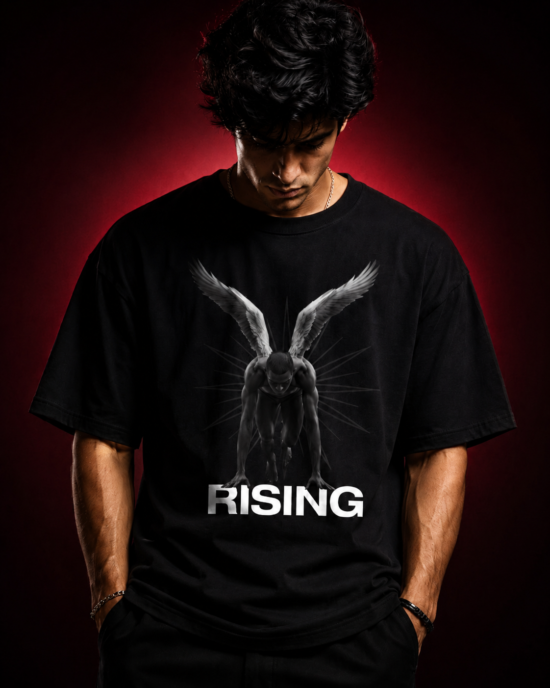 rising | oversized unisex t-shirt